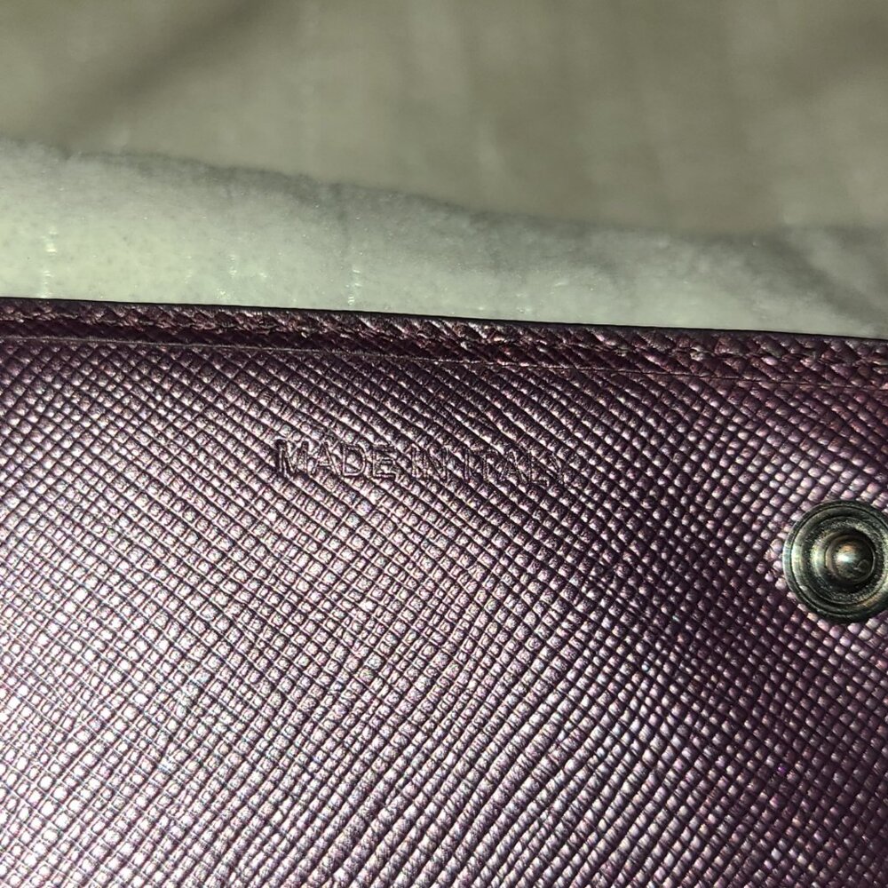 Prada Metalica Purple Long Wallet - Picture 12 of 14